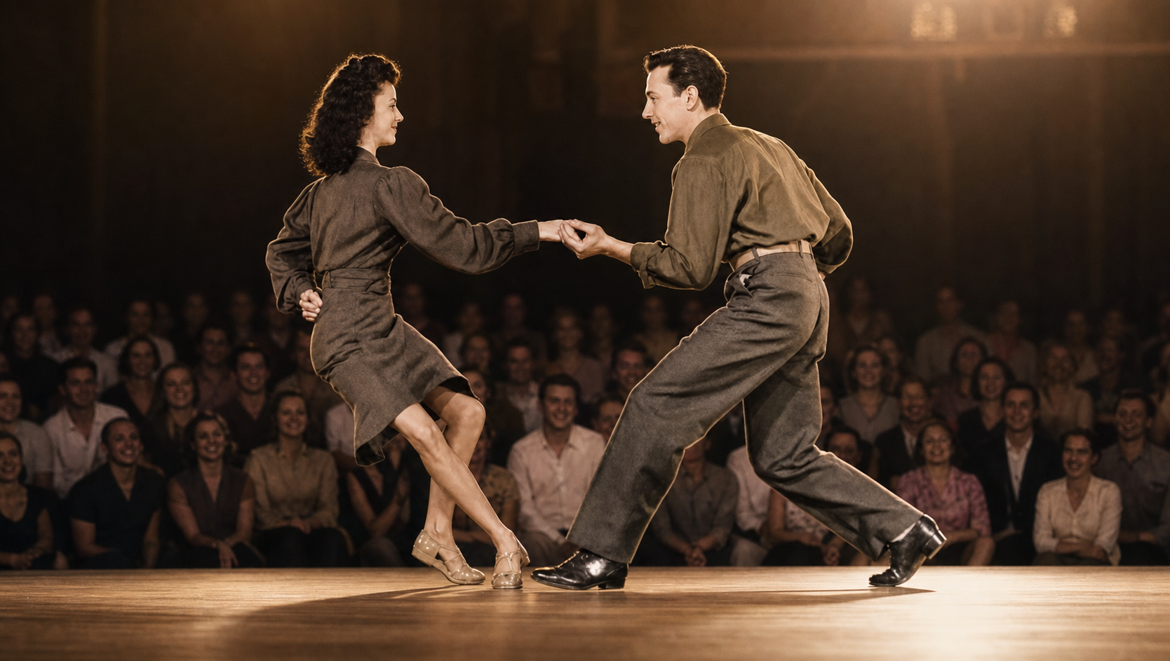Danseurs de Lindy Hop et de West Coast Swing sur la piste du festival